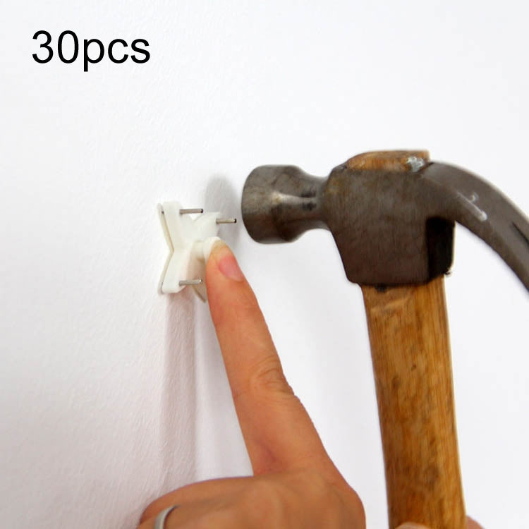 30pcs Press-Free Hanging Nail Hook Strong Wall Invisible Staple Photo Frame Photo Wall Without Trace Nails, Specification:, Extra Large, Large, Medium, Card Slot Card Slot