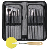 17 in 1 Acrylic Paint Brush Multi-Purpose Nylon Wool Watercolor Paint Brush Art Painting Material Qith Canvas Painting Bag, 17 in 1