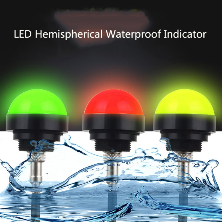 24V Safety Three-Color Warning Light Alarm LED Hemispherical Waterproof Indicator, Style 1, Style 2