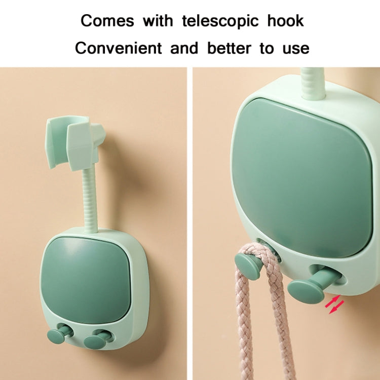 2 PCS Punch-Free Universal Moving Head Shower Bracket Bathroom Adjustable Shower Head Fixing Frame, Blue Yellow, Green, White, Black