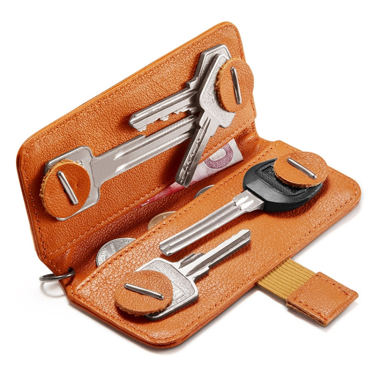 New Bring Pull-Out Key Case Coin Purse Men And Women Leather Simple Key Storage Bag