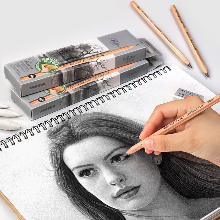 12pcs /Box Marco 7001 Sketch Pencil Children Original Wooden Word Learning Stationery Art Calligraphy Drawing Pencil, HB, 2B, 2H, B, 3B, 4B, 5B, 6B, 7B, 8B, 9B