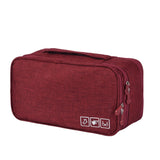 Travel Waterproof Storage Bag Underwear Storage Finishing Bag, Black, Gray, Violet, Wine Red, Sky Blue, Navy Wine Red