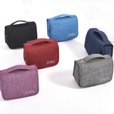 Travel Waterproof Wash Bag Portable Dust-Proof Storage Bag Hanging Cosmetic Bag, Purple, Black, Grey, Wine Red, Sky Blue, Navy