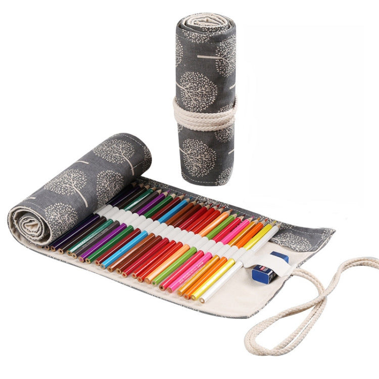 Handmade Canvas Pen Curtain Large-Capacity Pencil Case For Boys And Girls Color Pencil Sketch Stationery Box, 12 Holes, 24 Holes, 2 PCS 36 Holes, 36 Holes, 48 Holes, 72 Holes