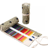 Handmade Canvas Pen Curtain Large-Capacity Pencil Case For Boys And Girls Color Pencil Sketch Stationery Box, 12 Holes, 24 Holes, 2 PCS 36 Holes, 36 Holes, 48 Holes, 72 Holes