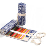 Handmade Canvas Pen Curtain Large-Capacity Pencil Case For Boys And Girls Color Pencil Sketch Stationery Box, 12 Holes, 24 Holes, 2 PCS 36 Holes, 36 Holes, 48 Holes, 72 Holes