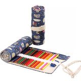 Handmade Canvas Pen Curtain Large-Capacity Pencil Case For Boys And Girls Color Pencil Sketch Stationery Box, 12 Holes, 24 Holes, 2 PCS 36 Holes, 36 Holes, 48 Holes, 72 Holes