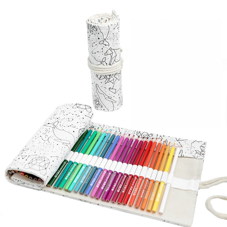 Handmade Canvas Pen Curtain Large-Capacity Pencil Case For Boys And Girls Color Pencil Sketch Stationery Box, 12 Holes, 24 Holes, 2 PCS 36 Holes, 36 Holes, 48 Holes, 72 Holes