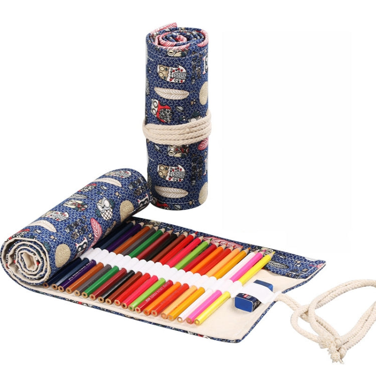 Handmade Canvas Pen Curtain Large-Capacity Pencil Case For Boys And Girls Color Pencil Sketch Stationery Box, 12 Holes, 24 Holes, 2 PCS 36 Holes, 36 Holes, 48 Holes, 72 Holes