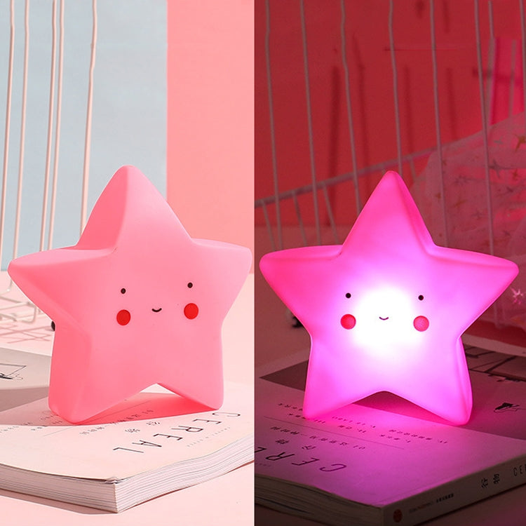 3 PCS Stars Night Light Baby Care Bedside Decoration Light, Yellow, Pink, White, Blue Pink