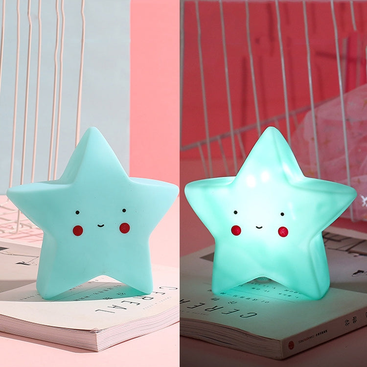 3 PCS Stars Night Light Baby Care Bedside Decoration Light, Yellow, Pink, White, Blue Blue