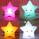 3 PCS Stars Night Light Baby Care Bedside Decoration Light, Yellow, Pink, White, Blue