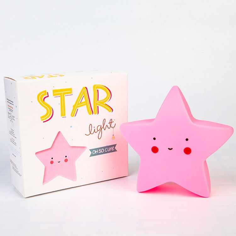 3 PCS Stars Night Light Baby Care Bedside Decoration Light, Yellow, Pink, White, Blue