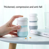 TR018 Medicine Cutter Grinding and Crushing Pill Box, Green, Grey, Pink