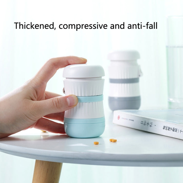 TR018 Medicine Cutter Grinding and Crushing Pill Box, Green, Grey, Pink