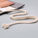 12 Holes Handmade Gray Canvula Pen Curtain Large Capacity Roller Pen Bag Color Lead Sketch Stationery Bag, 12 Holes, 24 Holes, 36 Holes, 48 Holes, 72 Holes