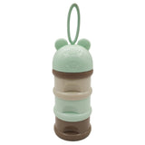 3 Layer Frog Style Portable Baby Food Storage Box Cartoon Milk Powder Box, Blue, Green, Purple