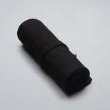 12 Holes Pure Black Handmade Canvas Roll Pen Bag Large Capacity Boy And Girl Sketch Color Pencil Curtain, 12 Holes, 24 Holes, 36 Holes, 48 Holesk, 72 Holes, 108 Holes