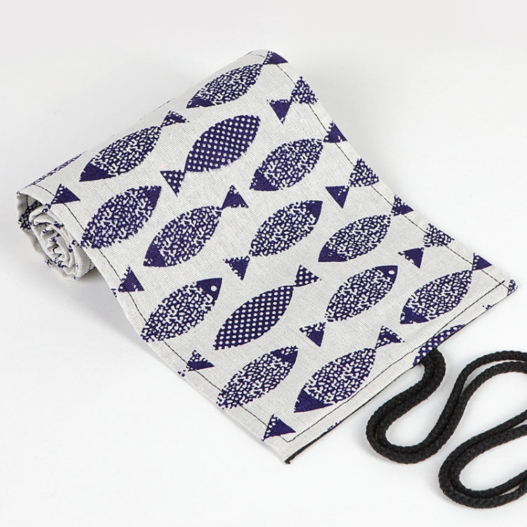 12 Holes Saury Hand Canvas Pen Curtain Color Lead Roller Pen Bag Storage Stationery Box, 12 Holes, 24 Holes, 36 Holes, 48 Holes, 72 Holes