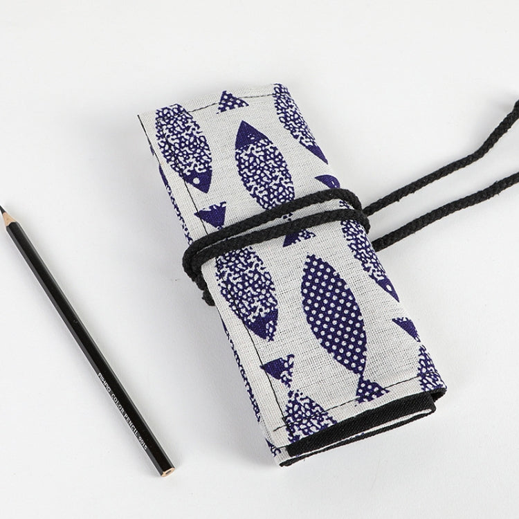 12 Holes Saury Hand Canvas Pen Curtain Color Lead Roller Pen Bag Storage Stationery Box, 12 Holes, 24 Holes, 36 Holes, 48 Holes, 72 Holes