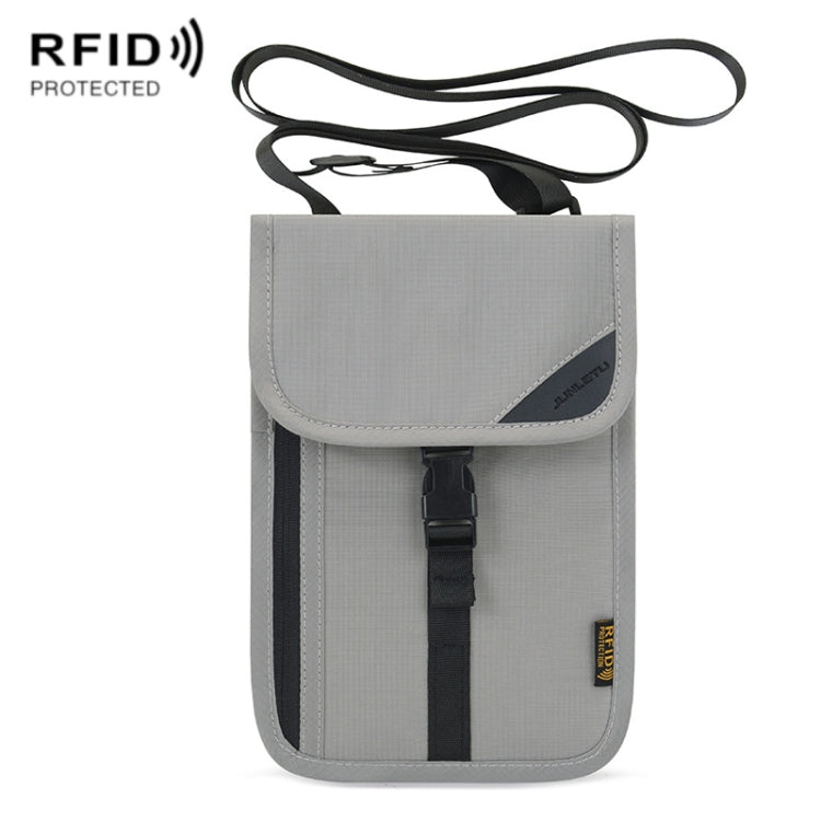 1062 Travel Passport Bag RFID Multi-Function Document Holder Hanging Neck Ticket Protective Case, 1062 Gray, 1062 Rose Red, 1062 Blue, 1062 Purple, 1062 Black, 1062 Light Grey 1062 Light Grey Light Grey