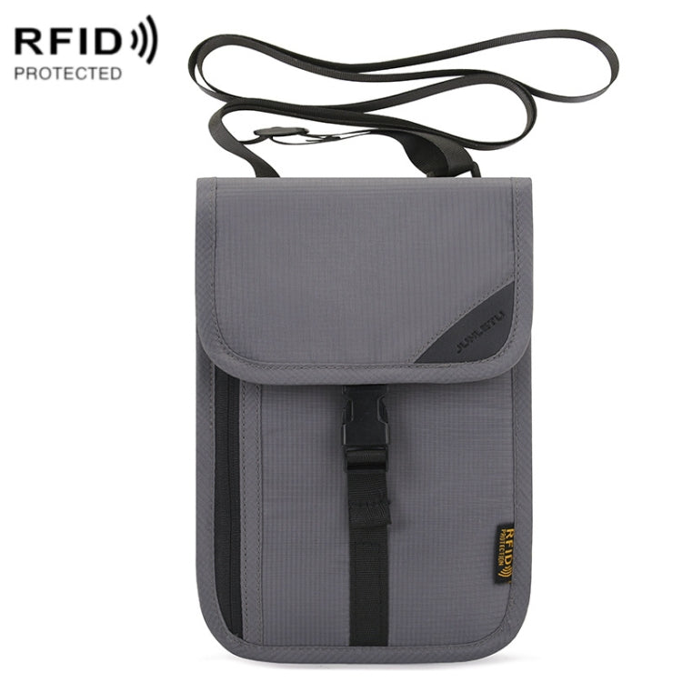 1062 Travel Passport Bag RFID Multi-Function Document Holder Hanging Neck Ticket Protective Case, 1062 Gray, 1062 Rose Red, 1062 Blue, 1062 Purple, 1062 Black, 1062 Light Grey 1062 Gray Gray
