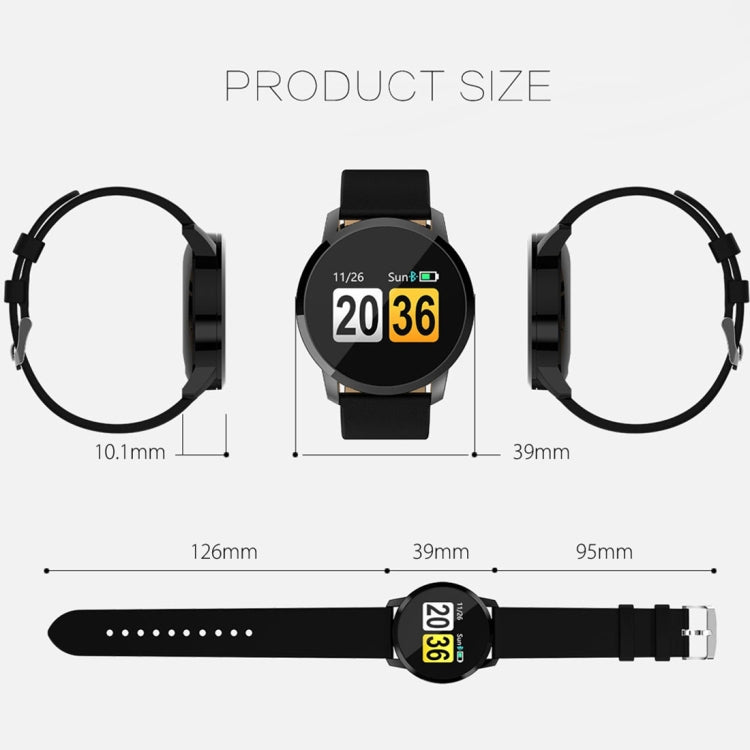 Q8 OLED Color Screen Fashion Smart Watch IP67 Waterproof, Support Heart Rate Monitor / Blood Pressure Oxygen / Fitness Tracker