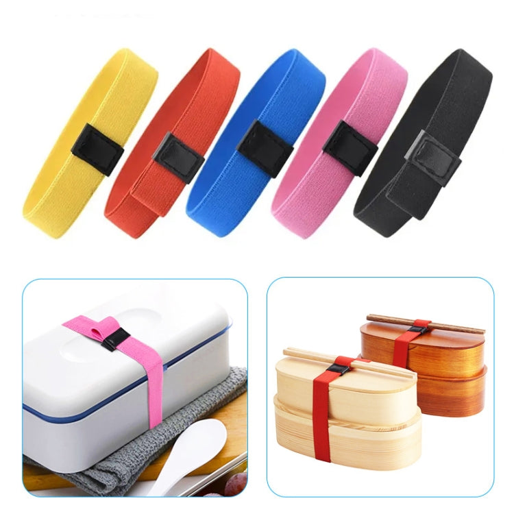 Lunch Box Straps High Elastic Double-Layer Fixed Paste Belt, Lunch Box Straps(Red), Lunch Box Straps(Black)