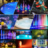 15 LEDs RF Remote Control Diving Light Magnetic Waterproof Pool Lamp, Spec:, 1 PC + 1 RC, 2 PCS + 1 RC, 2 PCS + 2 x RC