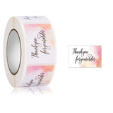 5 Rolls Thank You Label Seal Decoration Sticker, 2.5x3.7cm