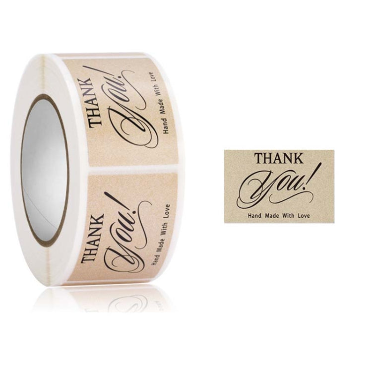 5 Rolls Thank You Label Seal Decoration Sticker, 2.5x3.7cm