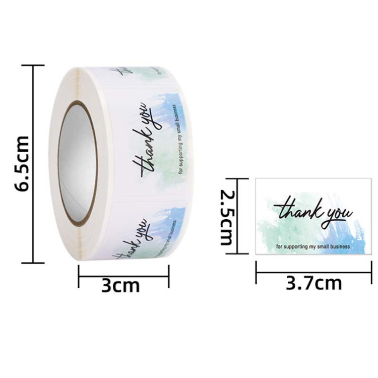 5 Rolls Thank You Label Seal Decoration Sticker, 2.5x3.7cm