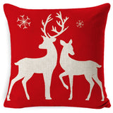 Christmas Linen Red Hug Pillowcase Without Pillow Core, 45 x 45cm