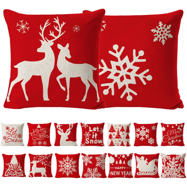 Christmas Linen Red Hug Pillowcase Without Pillow Core, 45 x 45cm