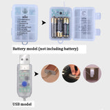 LED Spider Web Lamp with Remote Control Halloween Atmosphere Decoration Props, Power:, USB-in, Battery Box