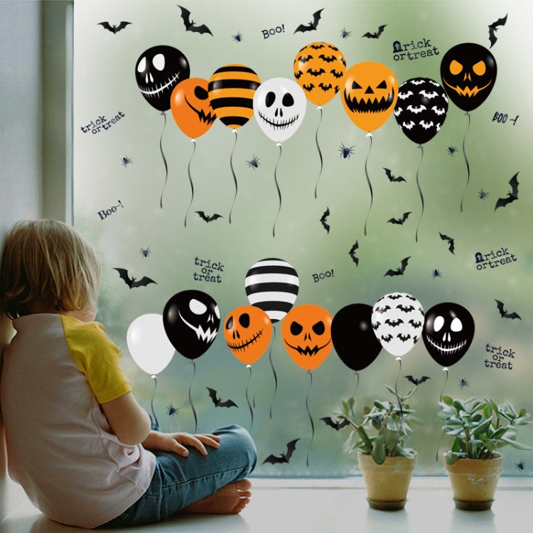 Halloween Horror Glass Decoration Sticker Balloon Electrostatic Sticker, Balloon Electrostatic Sticker