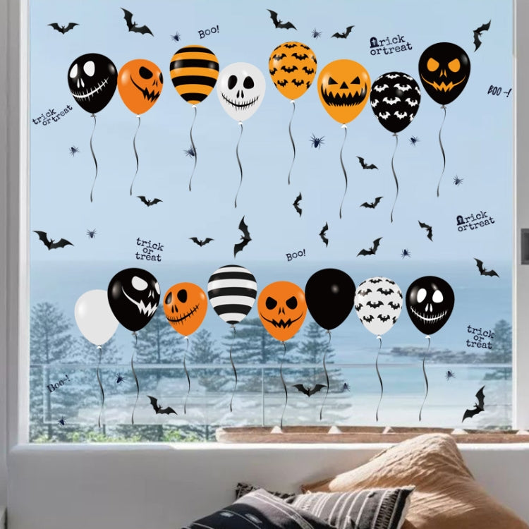 Halloween Horror Glass Decoration Sticker Balloon Electrostatic Sticker, Balloon Electrostatic Sticker