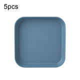 5pcs Home 6 Inch Small Dish Plastic Snack Cake Dish Dining Table Garbage Tray