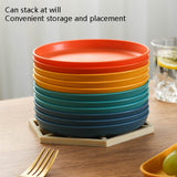 5pcs Home 6 Inch Small Dish Plastic Snack Cake Dish Dining Table Garbage Tray