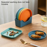 5pcs Home 6 Inch Small Dish Plastic Snack Cake Dish Dining Table Garbage Tray