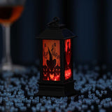 4 PCS Halloween Window Decoration Props Fecoration Small Oil Lamp Wind Lamp Luminous Ornaments, Hooded Pumpkin, Ghost Head, Pumpkin, Ghost