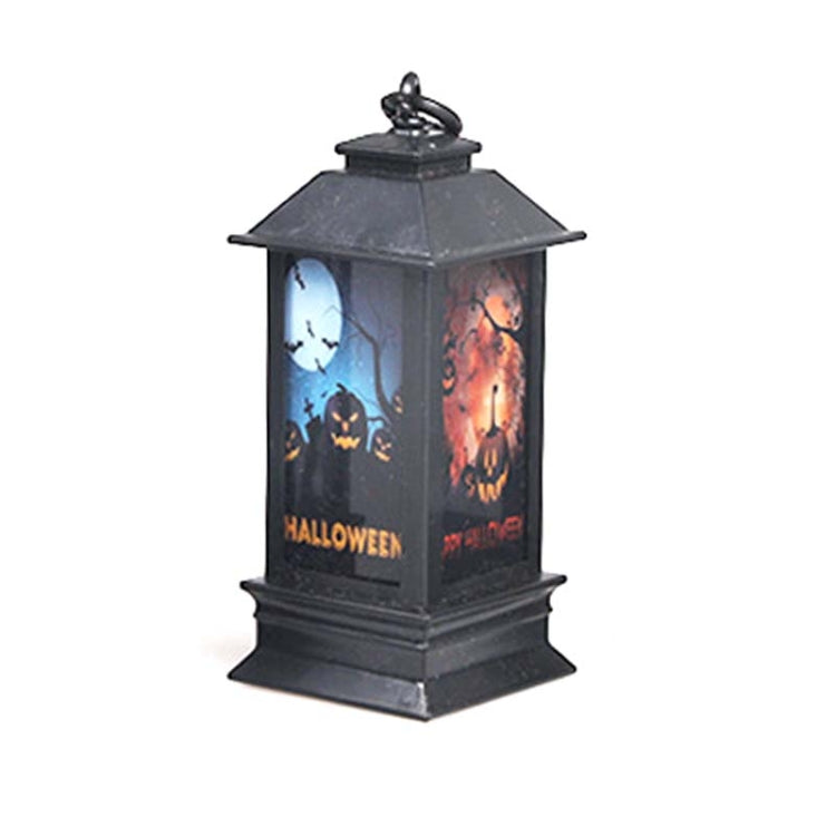4 PCS Halloween Window Decoration Props Fecoration Small Oil Lamp Wind Lamp Luminous Ornaments, Hooded Pumpkin, Ghost Head, Pumpkin, Ghost