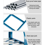 Black Corridor Easy Disassembly Doorway Compartment Iron Floor Shoe Rack, Triple S, Triple L