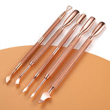 Stainless Steel Rose Gold Double-Headed Steel Push Dead Skin Scissors Nail Set,Style: D501, 01 Big Head, D501