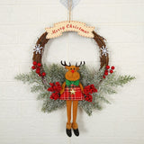 Christmas Decoration Wreath Garland Rattan Door Hanging, Red Flower, Double Clock, Chain, Gold, Double Bell Gift Pack, Big Branch, Old Man, Big Branch, Snowman, Bulls, Swan, Lemon, Cotton