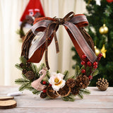 Christmas Decoration Wreath Garland Rattan Door Hanging, Red Flower, Double Clock, Chain, Gold, Double Bell Gift Pack, Big Branch, Old Man, Big Branch, Snowman, Bulls, Swan, Lemon, Cotton