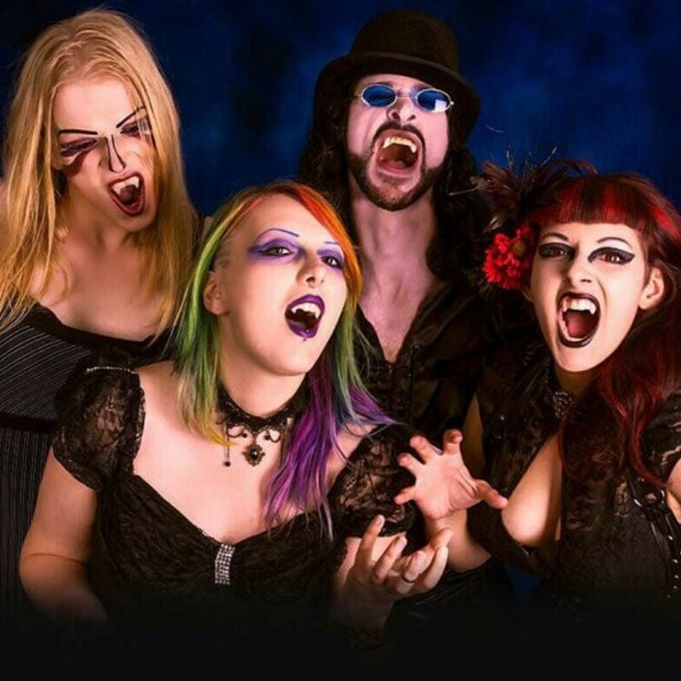 4 PCS Halloween Decoration Vampire Teeth Retractable Zombie Teeth,Packaging:, OPP, Plastic Box