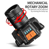SASQUATCH T50 USB Charging Smart Sensor Head-Mounted Fishing Light Zoom Headlight Outdoor Miners Lamp,Style:, T8 (2 x 1200MA Battery), T8 (2 x 2000MA Battery)