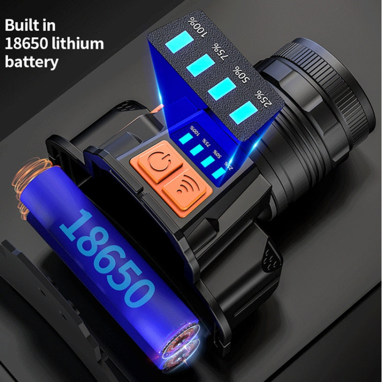 SASQUATCH T50 USB Charging Smart Sensor Head-Mounted Fishing Light Zoom Headlight Outdoor Miners Lamp,Style:, T8 (2 x 1200MA Battery), T8 (2 x 2000MA Battery)